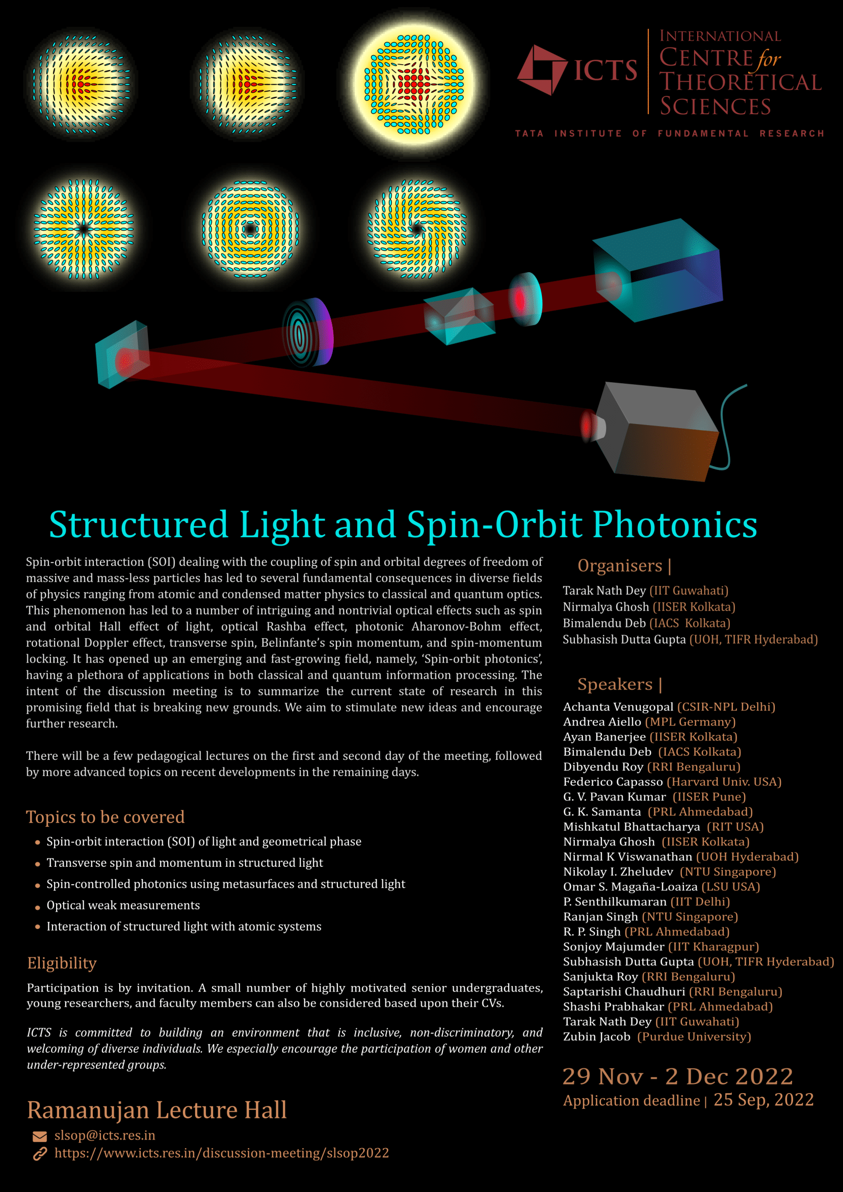 Structured Light and SpinOrbit Photonics ICTS